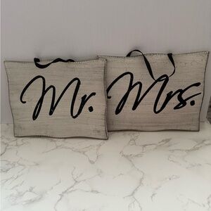 Mr. and Mrs. Decorative Chair Signs
